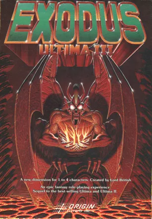 Exodus: Ultima III DOS Front Cover