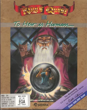 King&#x27;s Quest III: To Heir is Human DOS Front Cover