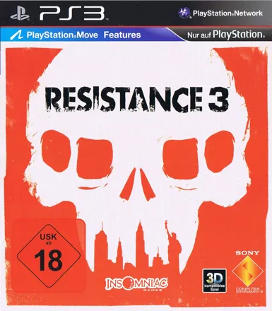 Resistance 3 PlayStation 3 Front Cover