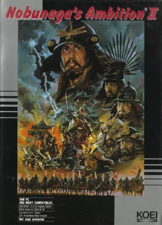 Nobunaga&#x27;s Ambition II DOS Front Cover