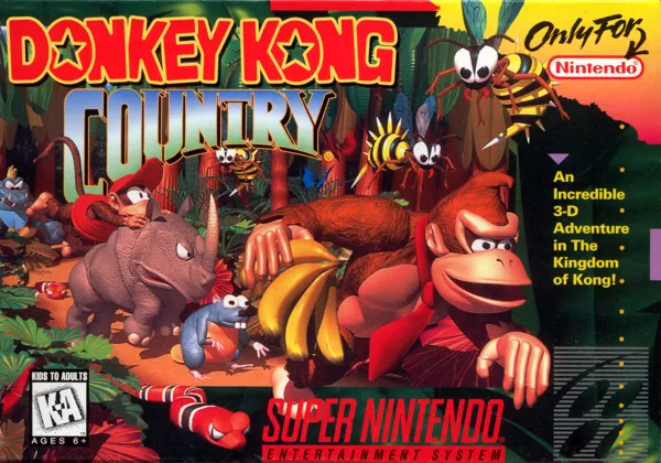 Donkey Kong Country SNES Front Cover