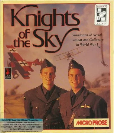 Knights of the Sky DOS Front Cover