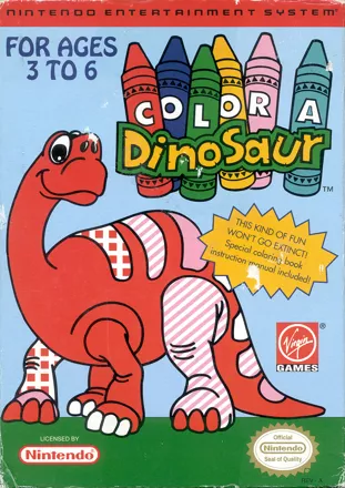 Color a Dinosaur NES Front Cover