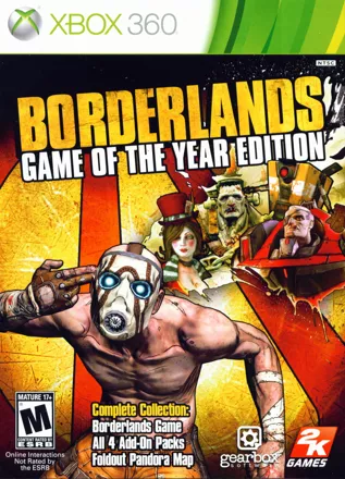 Borderlands: Game of the Year Edition Xbox 360 Front Cover