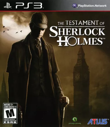 The Testament of Sherlock Holmes PlayStation 3 Front Cover