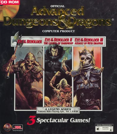 Eye of the Beholder / Eye of the Beholder II: The Legend of Darkmoon / Eye of the Beholder III: Assault on Myth Drannor DOS Front Cover