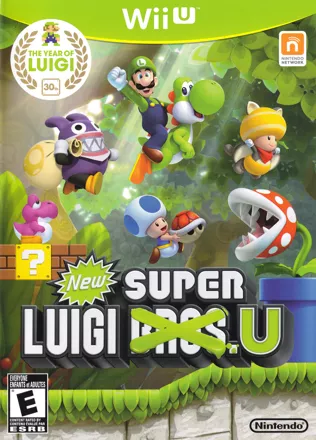 New Super Luigi U Wii U Front Cover