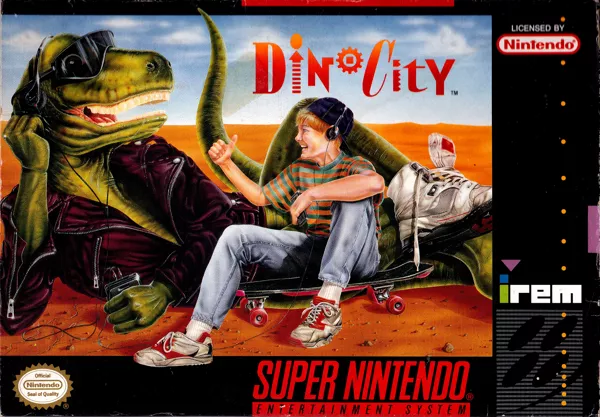 DinoCity SNES Front Cover