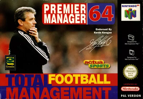 Premier Manager Ninety Nine Nintendo 64 Front Cover