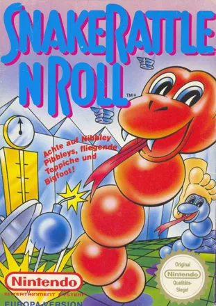 Snake Rattle N Roll NES Front Cover
