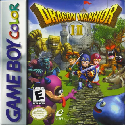 Dragon Warrior I &#x26; II Game Boy Color Front Cover