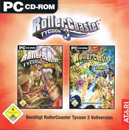 RollerCoaster Tycoon 3: Wild! + Soaked! Windows Front Cover