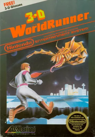 3-D WorldRunner NES Front Cover