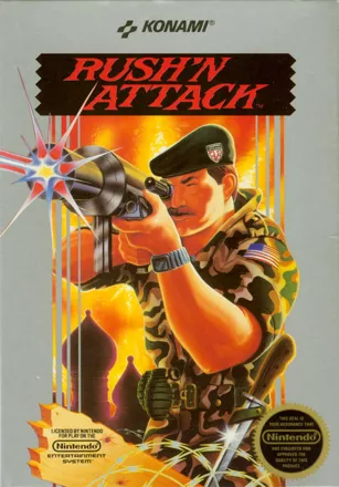 Rush&#x27;n Attack NES Front Cover