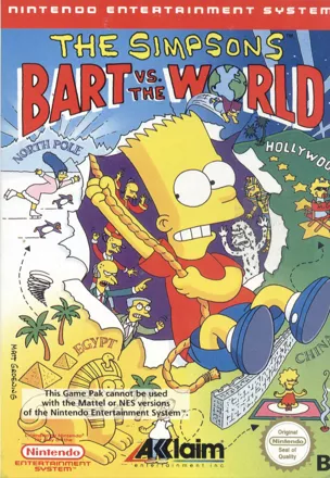 The Simpsons: Bart vs. the World NES Front Cover