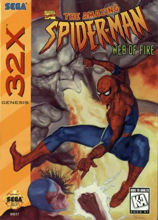 The Amazing Spider-Man: Web of Fire SEGA 32X Front Cover