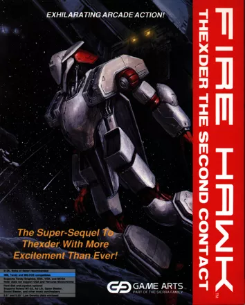 Fire Hawk: Thexder - The Second Contact DOS Front Cover
