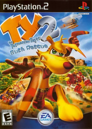 Ty2 the Tasmanian Tiger: Bush Rescue PlayStation 2 Front Cover
