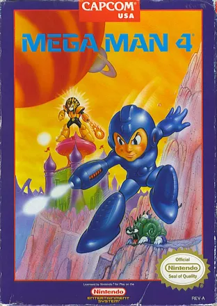 Mega Man 4 NES Front Cover
