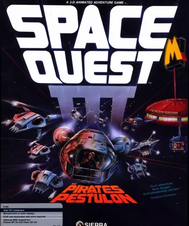 Space Quest III: The Pirates of Pestulon Atari ST Front Cover