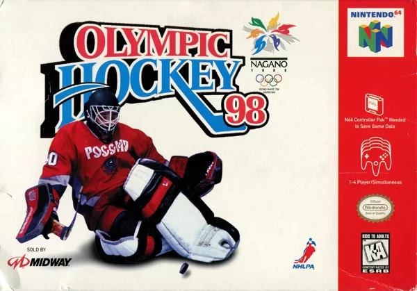 Olympic Hockey 98 Nintendo 64 Front Cover