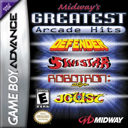 Midway&#x27;s Greatest Arcade Hits Game Boy Advance Front Cover