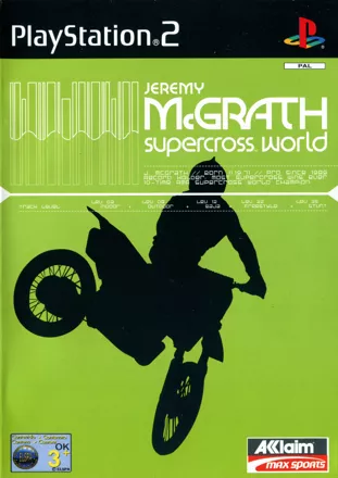 Jeremy McGrath Supercross World PlayStation 2 Front Cover