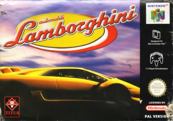 automobili Lamborghini Nintendo 64 Front Cover