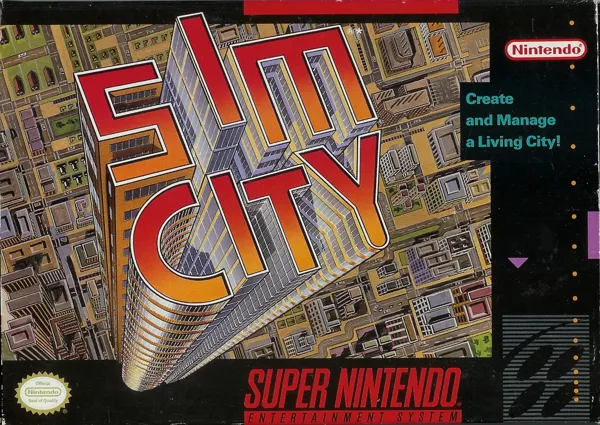 SimCity SNES Front Cover