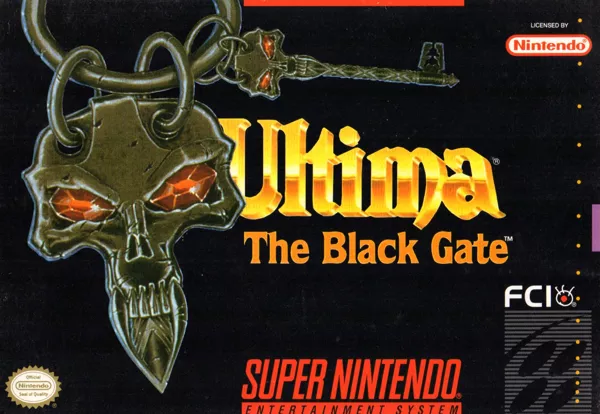 Ultima: The Black Gate SNES Front Cover