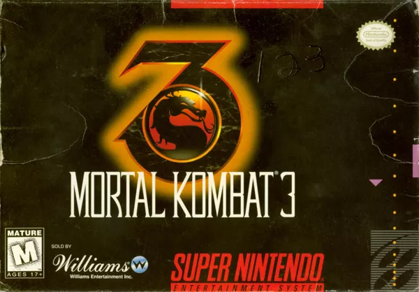 Mortal Kombat 3 SNES Front Cover