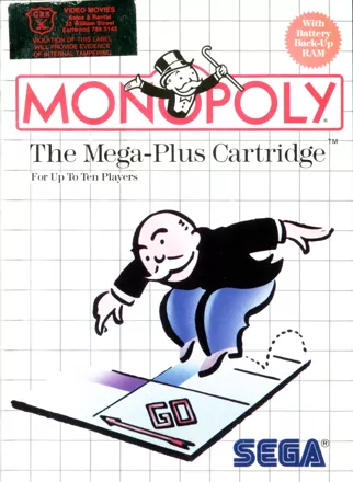 Monopoly SEGA Master System Front Cover