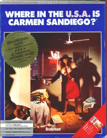 Where in the U.S.A. Is Carmen Sandiego? DOS Front Cover