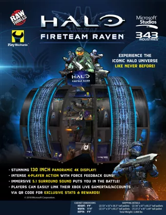 Halo: Fireteam Raven Arcade Front Cover 4 player