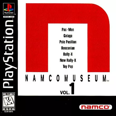 Namco Museum Vol. 1 PlayStation Front Cover