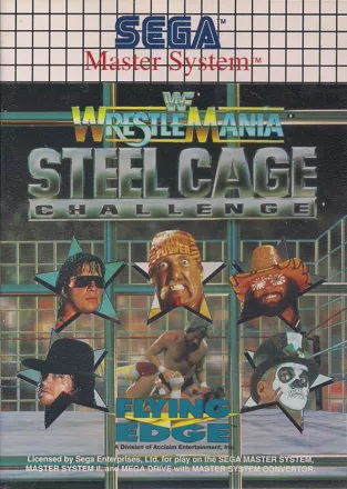 WWF Wrestlemania: Steel Cage Challenge SEGA Master System Front Cover