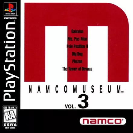 Namco Museum Vol. 3 PlayStation Front Cover