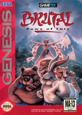 Brutal: Paws of Fury Genesis Front Cover