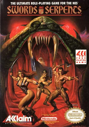 Swords and Serpents NES Front Cover