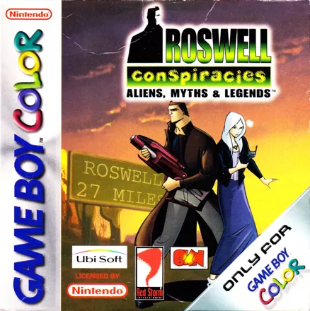 Roswell Conspiracies: Aliens, Myths &#x26; Legends Game Boy Color Front Cover