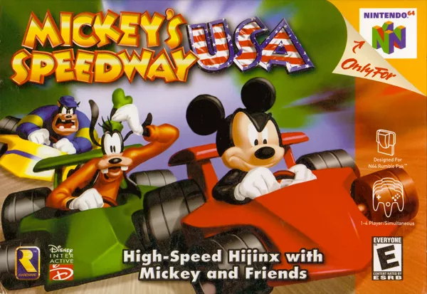 Mickey&#x27;s Speedway USA  Nintendo 64 Front Cover