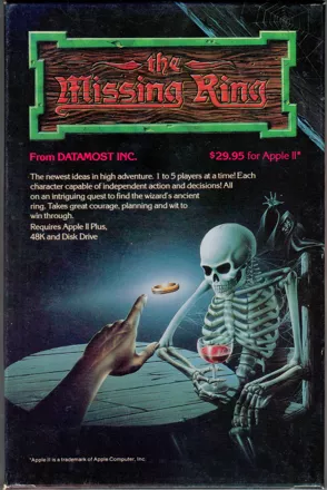 The Missing Ring Apple II Front Cover