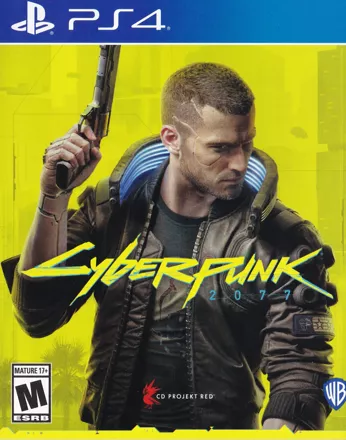 Cyberpunk 2077 PlayStation 4 Front Cover Male V side