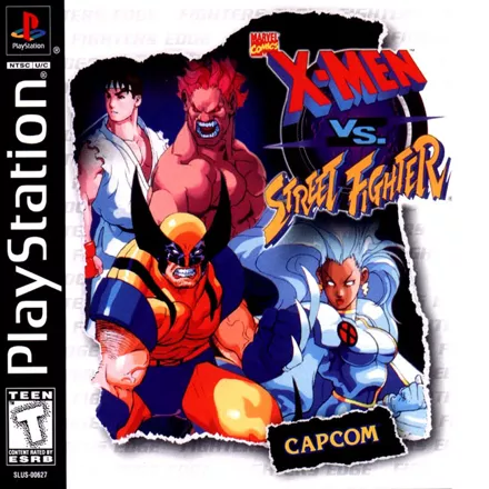 X-Men vs. Street Fighter PlayStation Front Cover