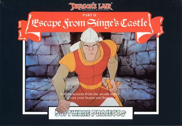 Dragon&#x27;s Lair Part II: Escape from Singe&#x27;s Castle Commodore 64 Front Cover