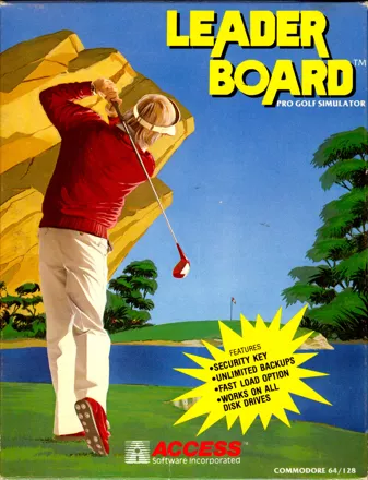 Leader Board Commodore 64 Front Cover