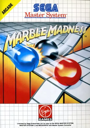Marble Madness SEGA Master System Front Cover