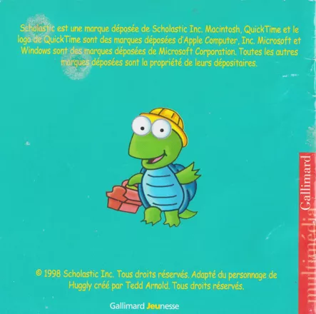 Huggly Saves the Turtles: Thinking Adventures Macintosh Manual Back (18-page)