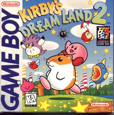 Kirby&#x27;s Dream Land 2 Game Boy Front Cover