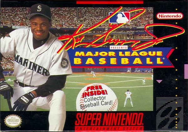 Ken Griffey Jr Presents Major League Baseball SNES Front Cover